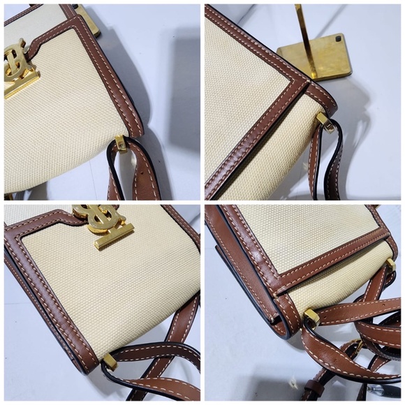 Authentic Burberry Thomas Burberry TB Shoulder Bag Brown/Cream - Picture 11 of 14